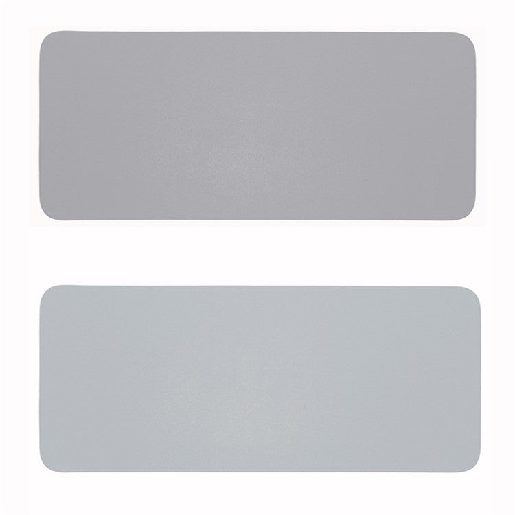 30x60cm Large Size PU Leather Double Sided Mouse Pad Waterproof Non-slip Mouse Mat Office Laptop Desk Mat - Grey/Grey