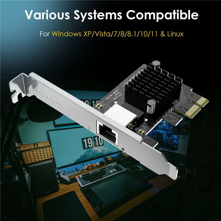 WAVLINK NWP001 1Gbps Pcie Network Card RTL8111H Chip Ethernet Adapter for Windows XP Vista
