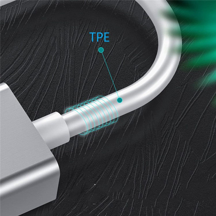 0352B 1000Mbps Type-C to RJ45 Lan Adapter Ethernet Network Card with LED Indicator - Grey