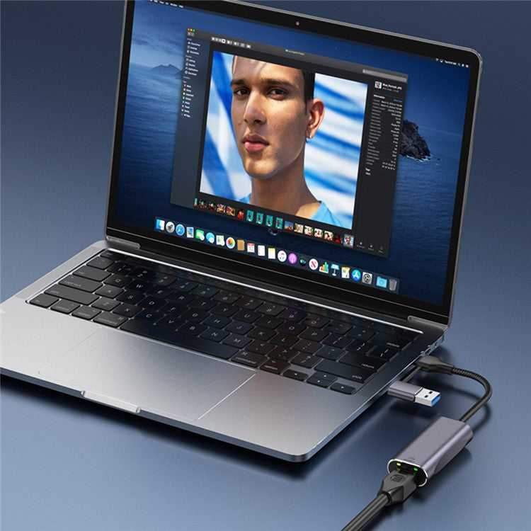 T30B Docking Station USB / Type-C to Gigabit Hub Adapter for Notebook, Tablet, Phones