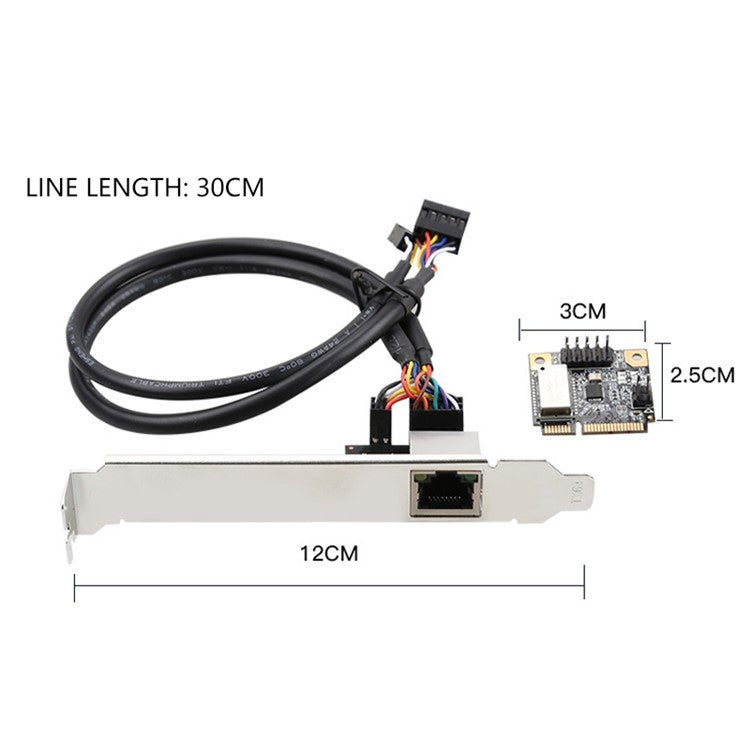TXA079 Mini PCI-E Network Card Wired 1000Mbps Gigabit Ethernet Adapter for Desktop Computer
