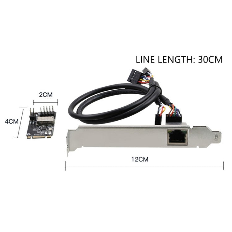 TXA082 RTL8111H 1000M M.2 (B-Key M-Key) to PCI-E Gigabit Network Card for Desktop PC