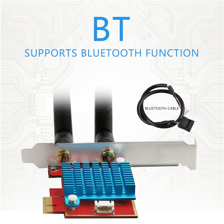 TXB111 PCIE-1X to M.2 NGFF-Ekey Adapter Card Support Bluetooth Expansion Card