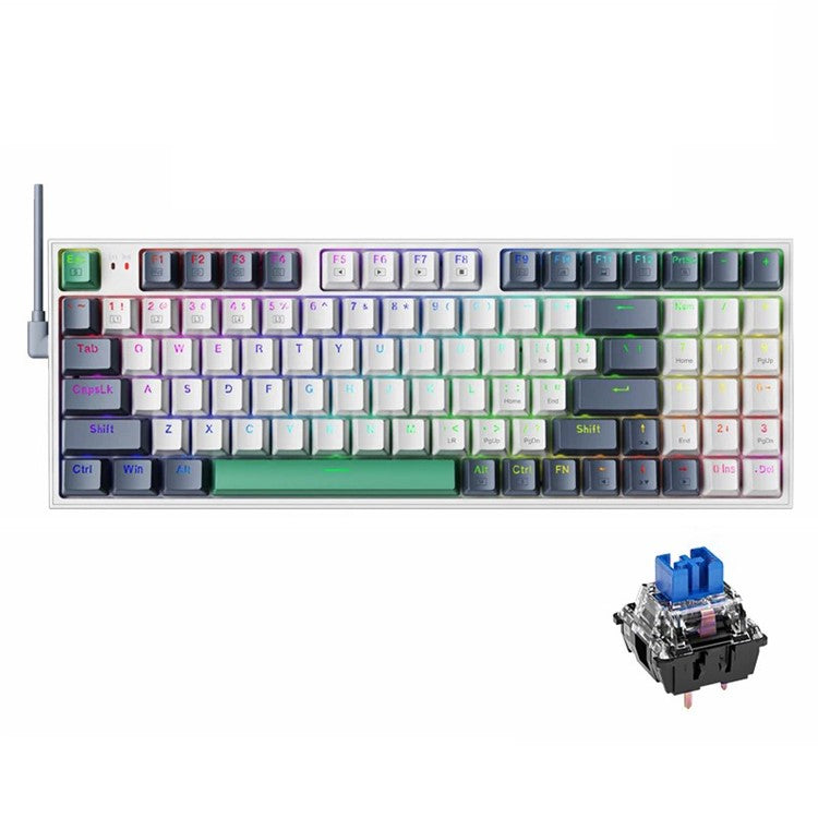 MACHENIKE K500-94 Wired Gaming Keyboard RGB Backlight Mechanical Feel