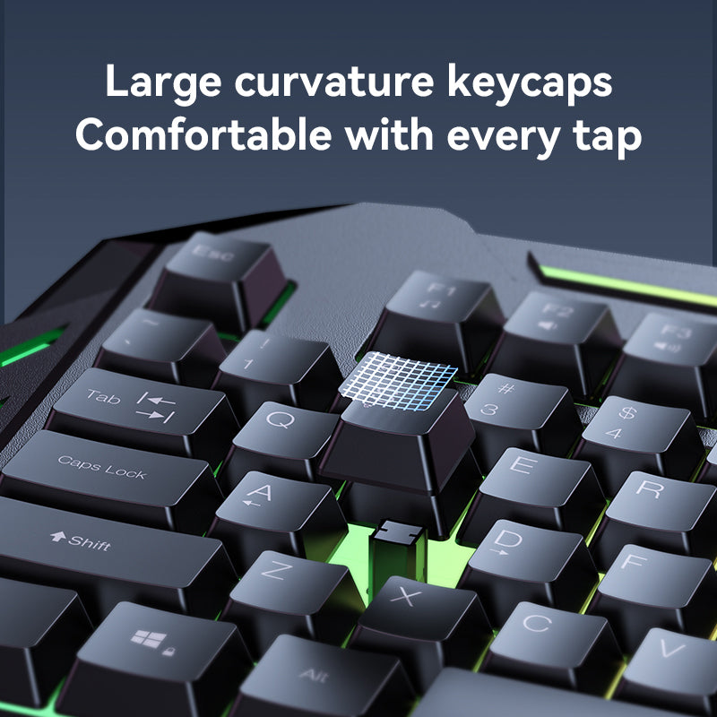 YESIDO KB21 1.5m USB Wired Keyboard 104-key Gaming Keyboard with Breathing Light