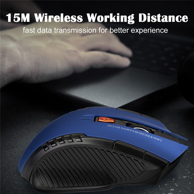 11 RGB Mouse 2.4G Wireless Connection 800 / 1200 / 1600DPI Laptop Computer Mouse for MacOS and Windows - Gold