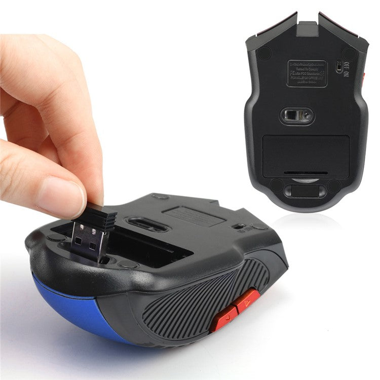 11 RGB Mouse 2.4G Wireless Connection 800 / 1200 / 1600DPI Laptop Computer Mouse for MacOS and Windows - Gold
