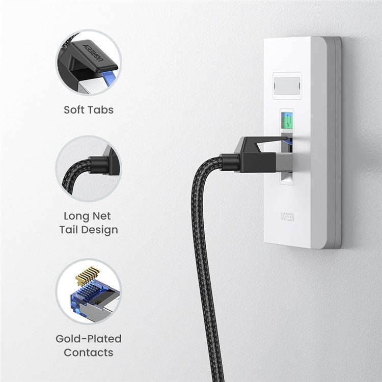UGREEN 80429 Cat8 RJ45 Ethernet Cable 2000MHz Bandwidth 25Gbps High Speed Network Cable - 1m