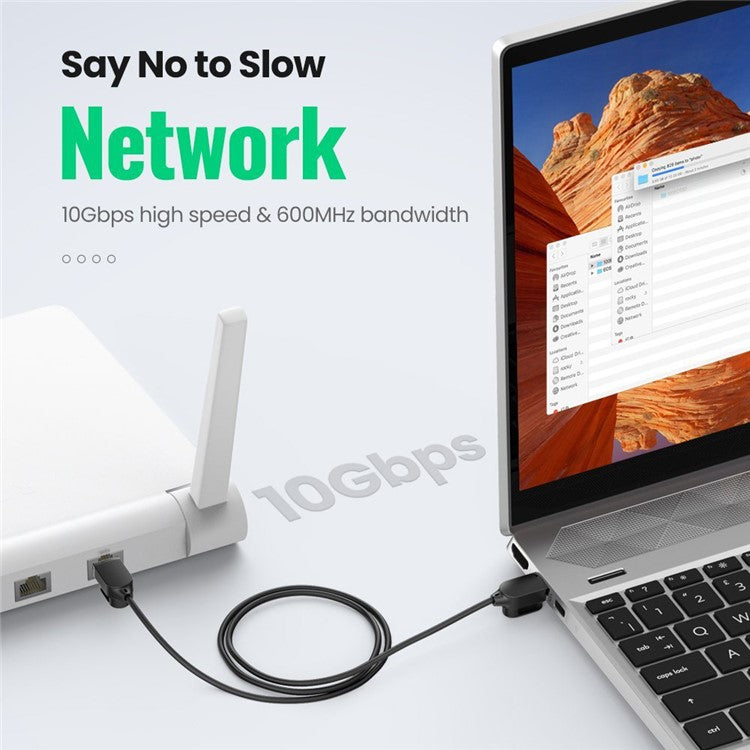 UGREEN 80414 Gigabit Cat7 RJ45 LAN Cable Ethernet Cable 10Gbps Computer Router Network Connection Cord - 1m