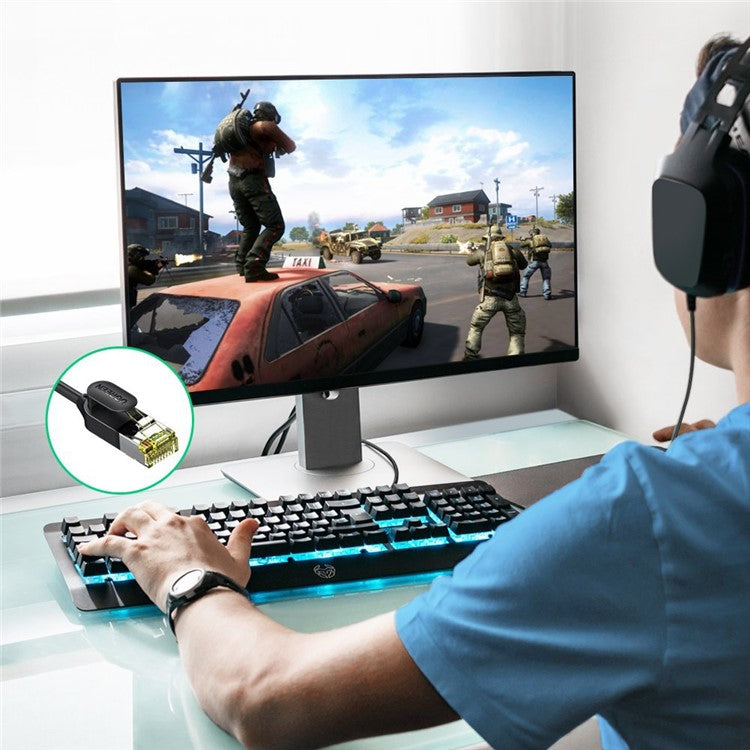 UGREEN 80414 Gigabit Cat7 RJ45 LAN Cable Ethernet Cable 10Gbps Computer Router Network Connection Cord - 1m