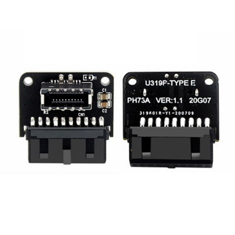 PH73A Motherboard USB 3.0 19P/20P to Type-E 90 Degree Adapter Chassis Front Type-C Plug-in Port Connector