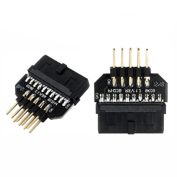 PH23B Motherboard USB2.0 9Pin Male to USB3.0 19Pin Female Front Panel Plug-in Connector Adapter Converter