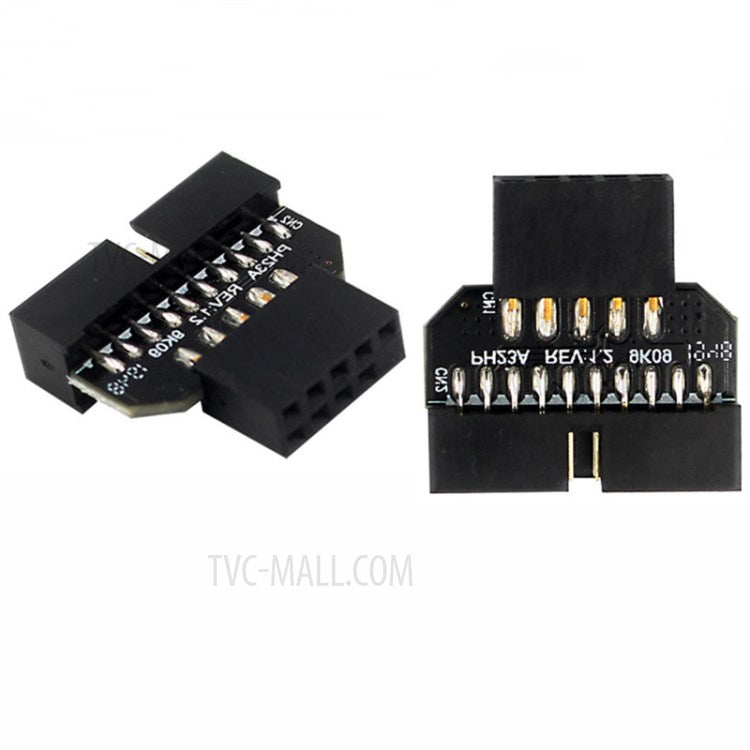 PH23A USB2.0 9Pin Female to USB3.0 19Pin Male Adapter Front Panel Plug-in Connector Converter for Computer Motherboard