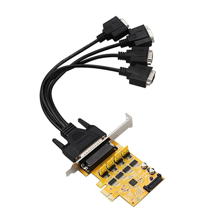 TXB182 RS232 Serial Port SATA Powered 9-Pin Adapter Card PCI-E Connection Cable