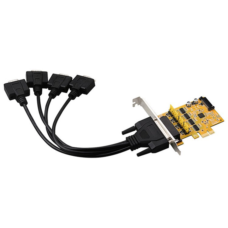 TXB182 RS232 Serial Port SATA Powered 9-Pin Adapter Card PCI-E Connection Cable