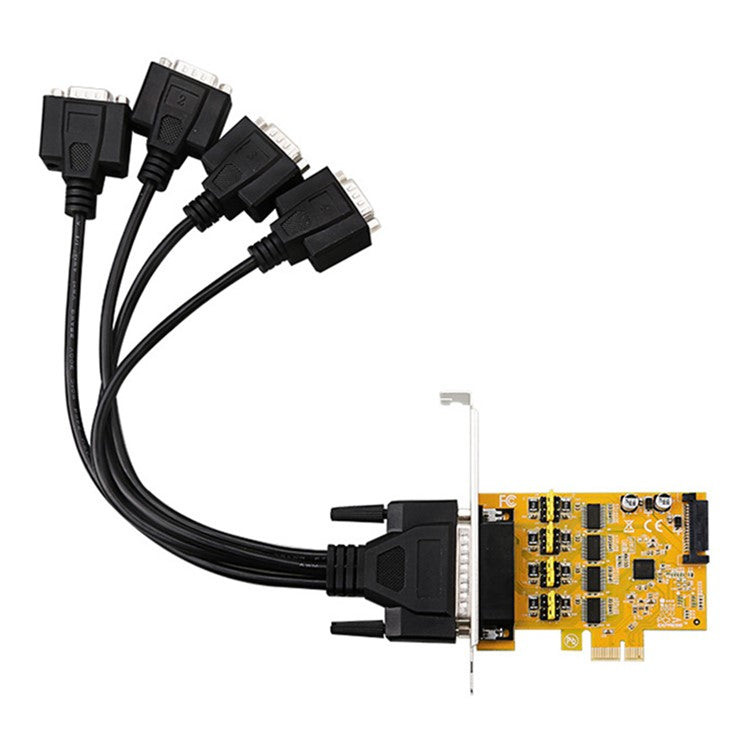 TXB182 RS232 Serial Port SATA Powered 9-Pin Adapter Card PCI-E Connection Cable