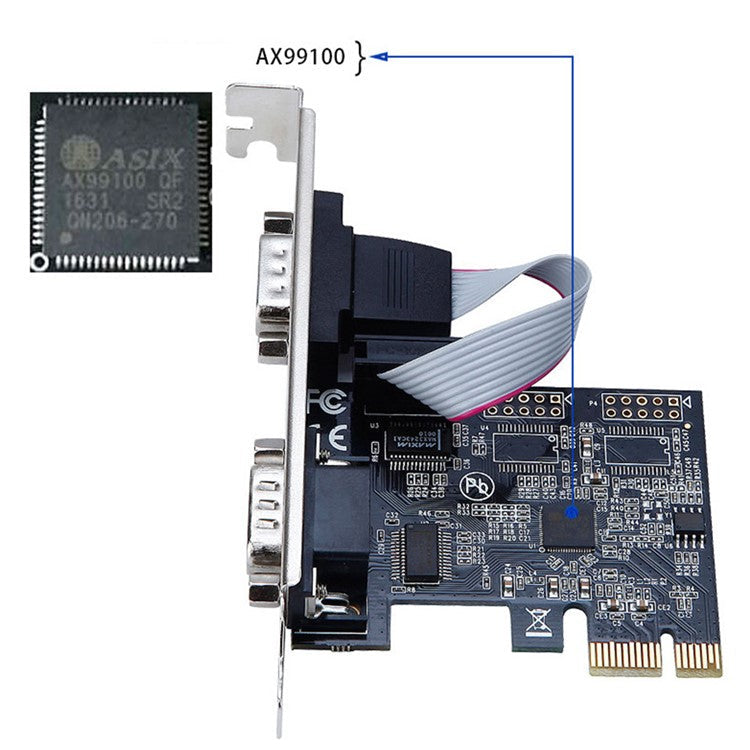 TXB074 Pcie to Serial Port RS232 Interface Expansion Card AX99100 Desktop PC PCI-E Serial Port Adapter Card