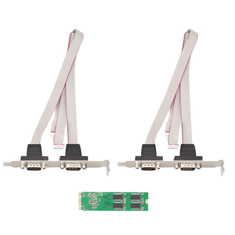TXB179 COM Port M KEY Adapter Card DB9 Pin Expansion Card M.2 to 4X RS232 Serial Port Card