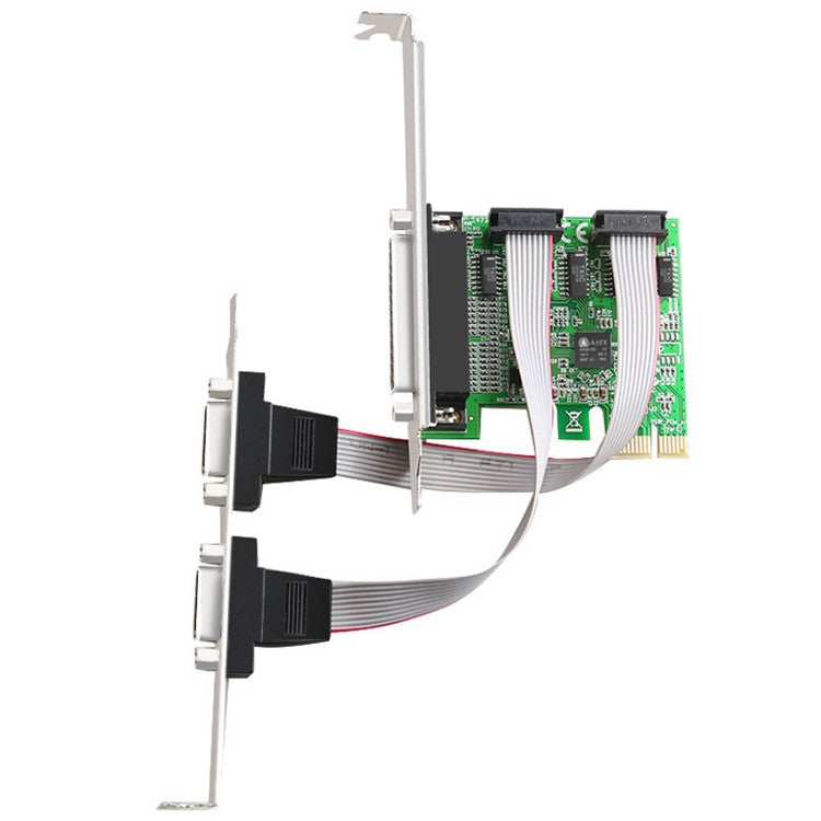 TXB099 RS232 PCIE Adapter Card Dual COM Serial Port + Printer Parallel Port Expansion Card