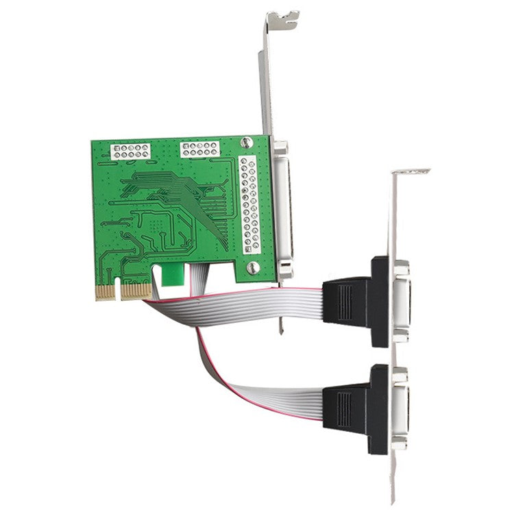 TXB099 RS232 PCIE Adapter Card Dual COM Serial Port + Printer Parallel Port Expansion Card