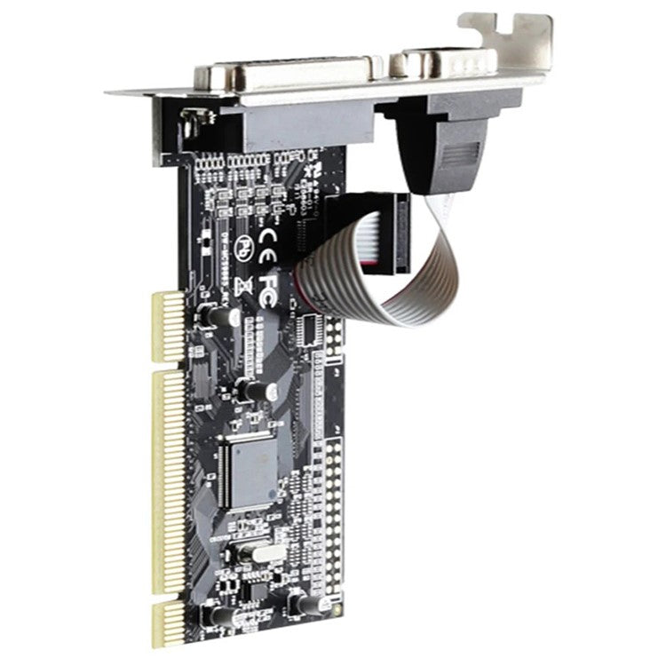 TXB086 Desktop Computer PCI to 1 Parallel and 1 Serial 25-pin / 9-pin Printer Interface Expansion Card