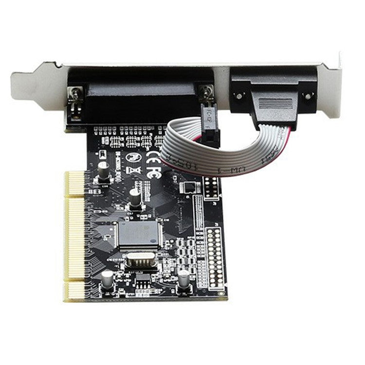 TXB086 Desktop Computer PCI to 1 Parallel and 1 Serial 25-pin / 9-pin Printer Interface Expansion Card