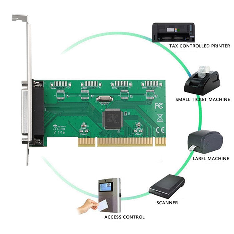 TXB145 PCI-E to Parallel Port 25-pin Printer Adapter Card TX382A Pcie Parallel Expansion Card