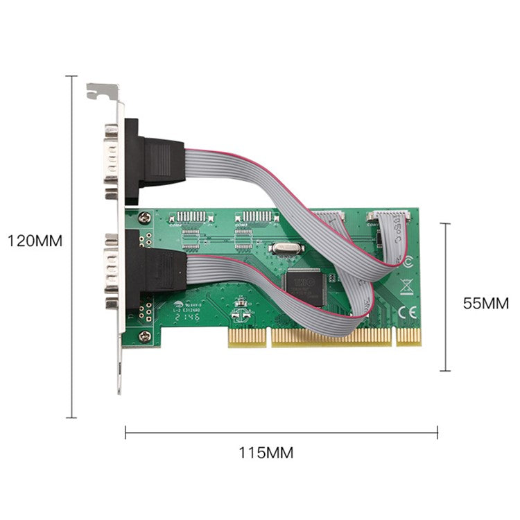 TXB147 9-pin Printer Interface PCI Serial Port Expansion Card PCI TX382A-2S Adapter Card