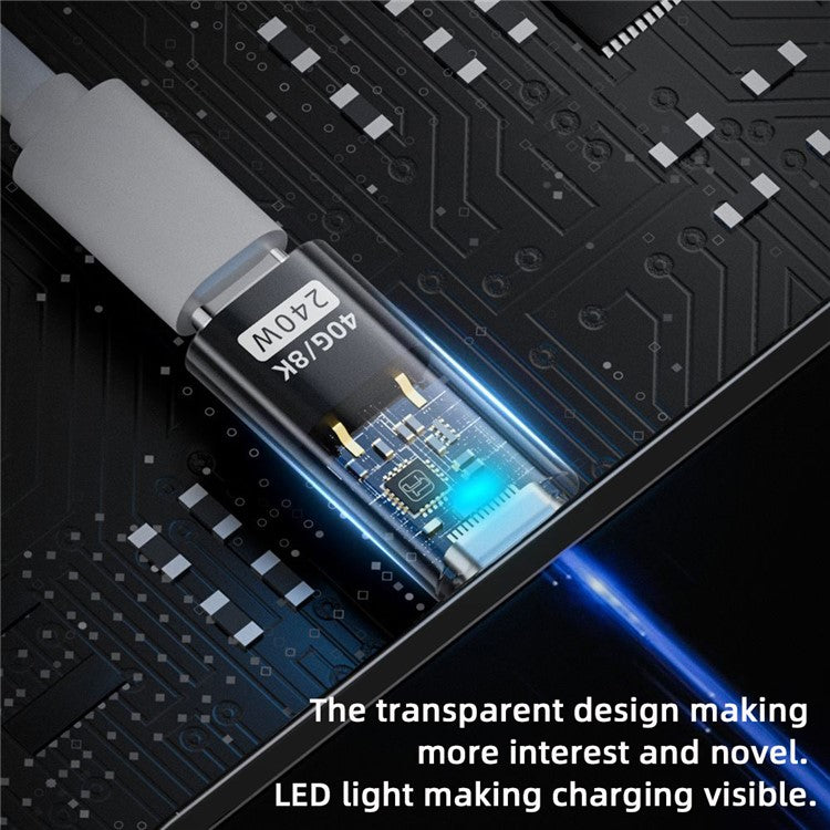 UC-103-TR USB4 Type C Male to Female 240W 40Gbps Data 8K Video Adapter for Nintendo Switch / Phone / Laptop