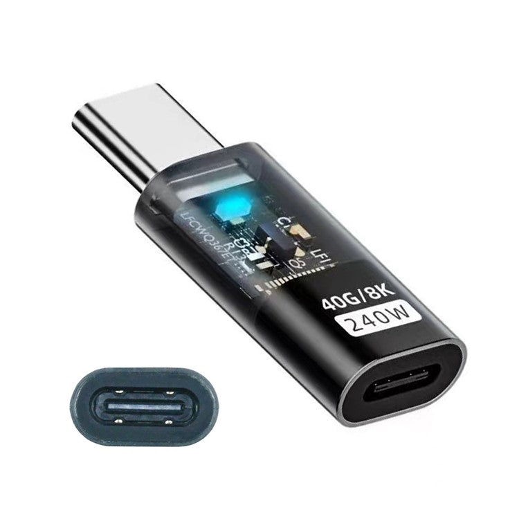 UC-103-TR USB4 Type C Male to Female 240W 40Gbps Data 8K Video Adapter for Nintendo Switch / Phone / Laptop