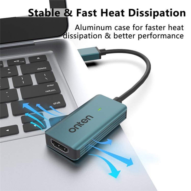 ONTEN US331 13cm Cable HDMI Female to USB Male Adapter 1080P 60Hz Gaming HD Video Capture Card