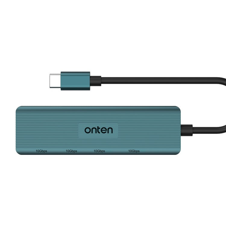 ONTEN UC622 15cm Cable Type-C to 2USB+2Type-C Ports 10Gbps USB Hub Splitter Laptop Phone Adapter - Green