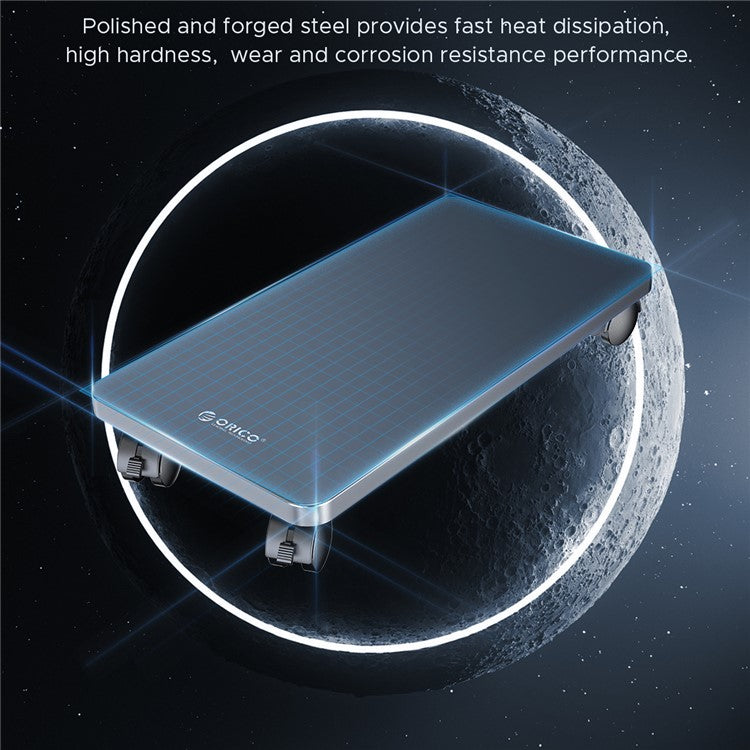 ORICO CPB6 Mobile CPU Power Stand Forged Steel Computer Host Support Bracket with Wheels