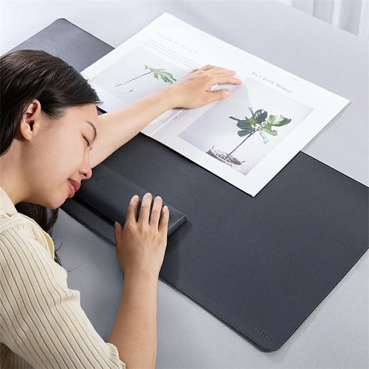 BASEUS Magpro Series II 770x340mm Smart Desk Mat PU Leather Waterproof Computer Desktop Pad, Basic Edition - Black