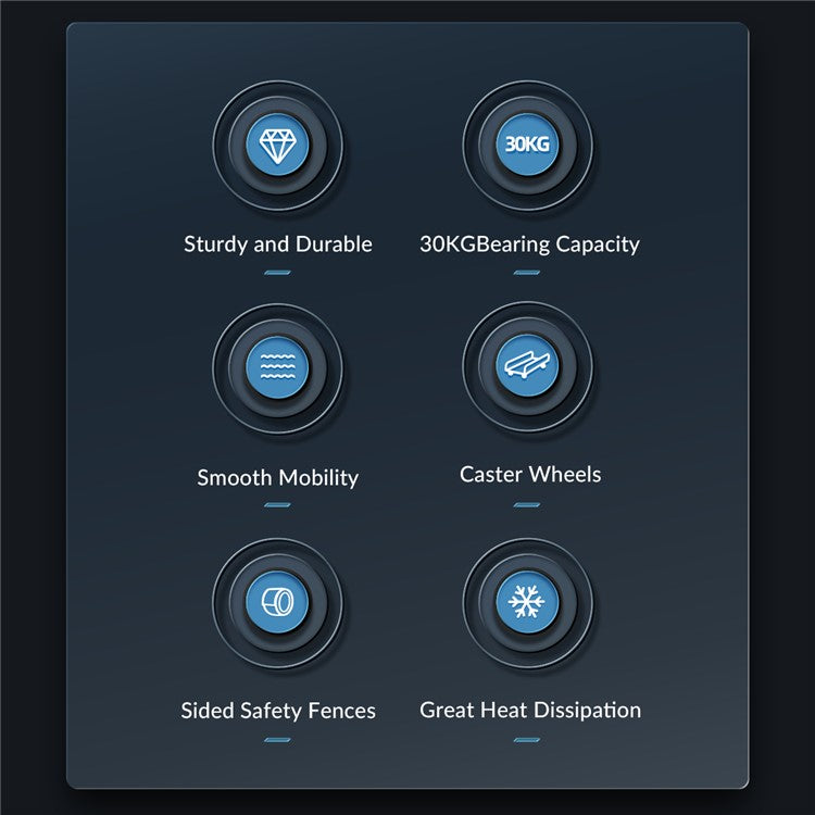 ORICO CPB5 Computer Case Stand Steel Plate Computer Host Support Bracket with Wheels