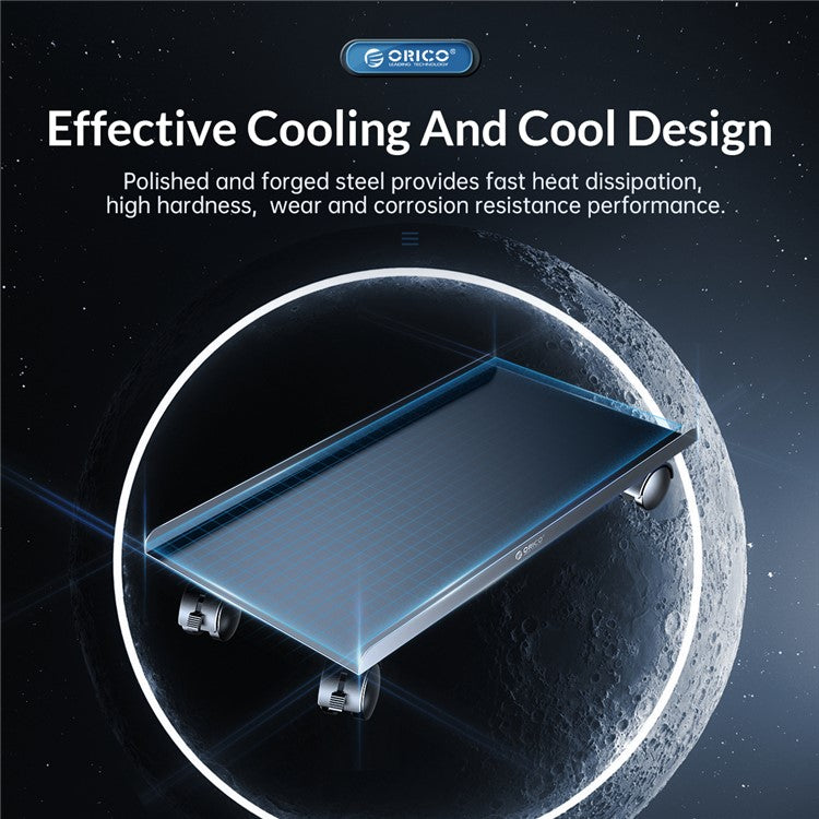 ORICO CPB5 Computer Case Stand Steel Plate Computer Host Support Bracket with Wheels