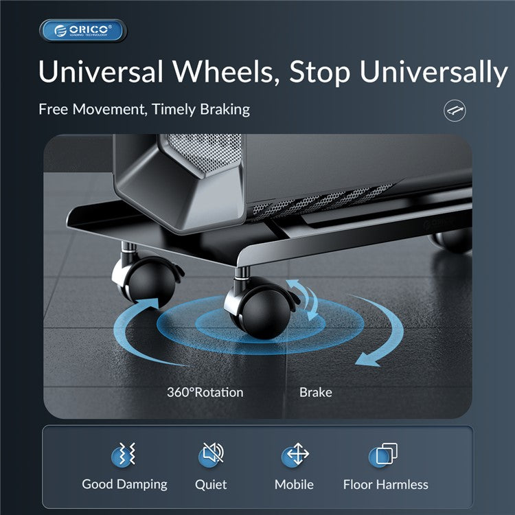 ORICO CPB5 Computer Case Stand Steel Plate Computer Host Support Bracket with Wheels