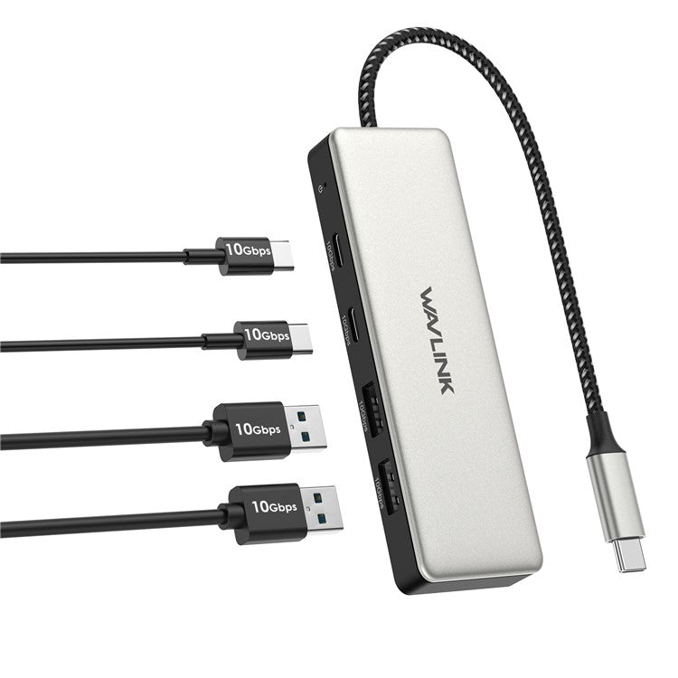 WAVLINK UH30420 Aluminum Alloy USB Hub 4-Port 10Gbps High Speed ??USB3.2 Gen2 Distributor