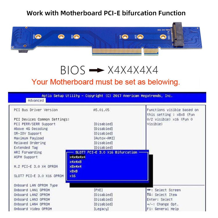 SA-012-LP Low Profile Dual 2x NVME M.2 SSD to PCIE Express Gen4 X8 X16 Raid Card VROC Raid0 Hyper Adapter