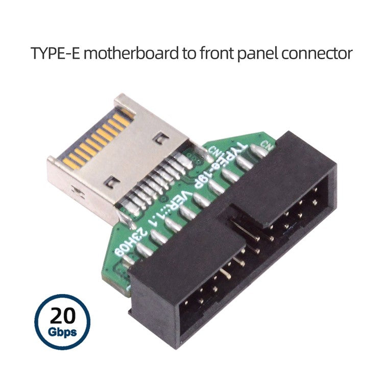 UC-141-TC004 Type-E IDC Socket USB 3.1 Front Panel Header to USB 3.0 20Pin Header Extension Adapter for Desktop Motherboard