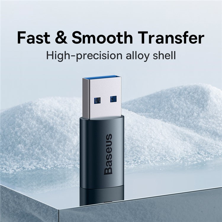 BASEUS Ingenuity Series Mini OTG Adapter USB 3.1 Male to Type-C Female Converter - Blue