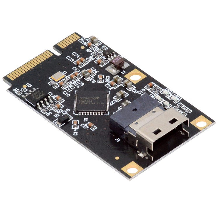 EP-047-8654 ASM1064 Mini PCI-E to Slimline SFF-8654 SATA 3.0 4-Port Adapter 6Gbps Disk Extension Card