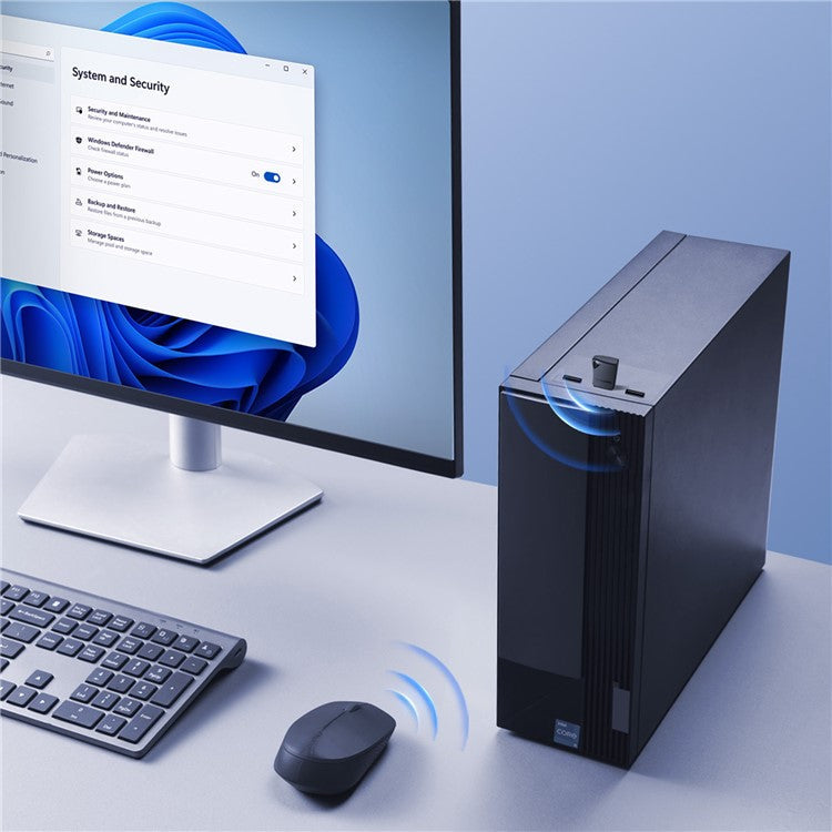 BASEUS Encok BA04+ USB Bluetooth Adapter 20m Long Range Wireless Dongle - Black