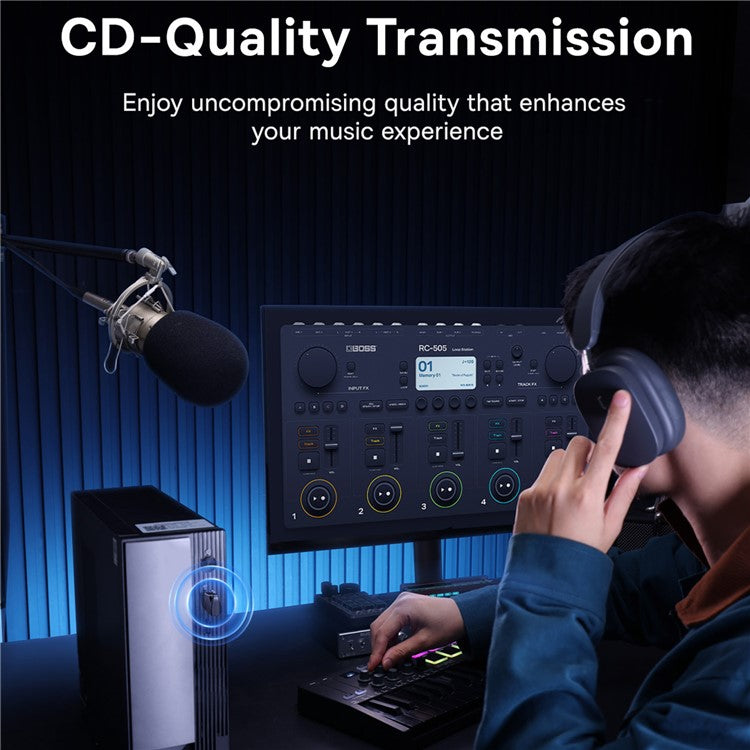 BASEUS Encok BA04+ USB Bluetooth Adapter 20m Long Range Wireless Dongle - Black