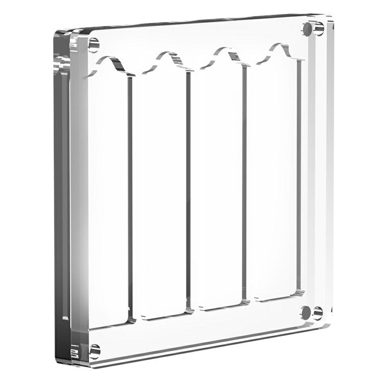 AJCX04M2 M.2 SSD Transparent Magnetic Storage Case for SATA 2280mm 4 Slots Acrylic Box
