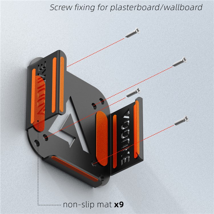 AJM4-B For Mac Mini M4 / M4 Pro Mini PC Stand Aluminum Alloy Under Desk Mounting Bracket