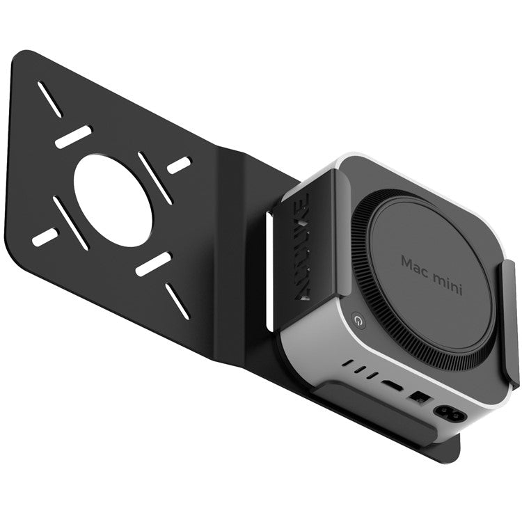 AJM4-BMAX For Mac Mini M4 / M4 Pro Mini PC Stand Aluminum Alloy Under Desk Mounting Bracket Hanging Rack