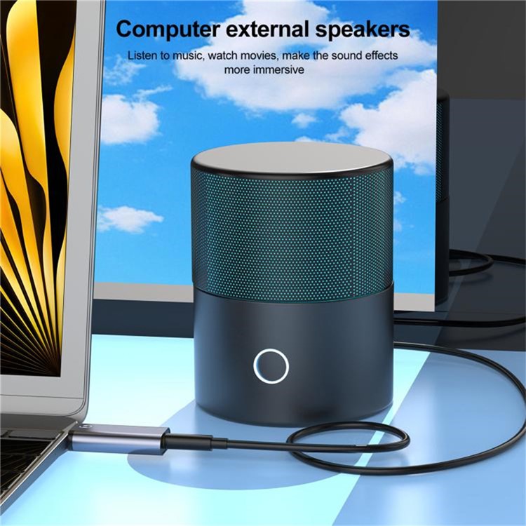 USB Male to 3.5mm Female Audio Adapter External Stereo Sound Card for Laptop / Headphones / Microphone