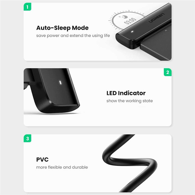UGREEN 70610 SATA to USB C Adapter Cable for 2.5" SSD / HDD Hard Drive Connector 5Gbps Transfer Speed Support SATA III UASP Thunderbolt 3 Compatible with Samsung Seagate WD Hitachi Toshiba MacBook Pro