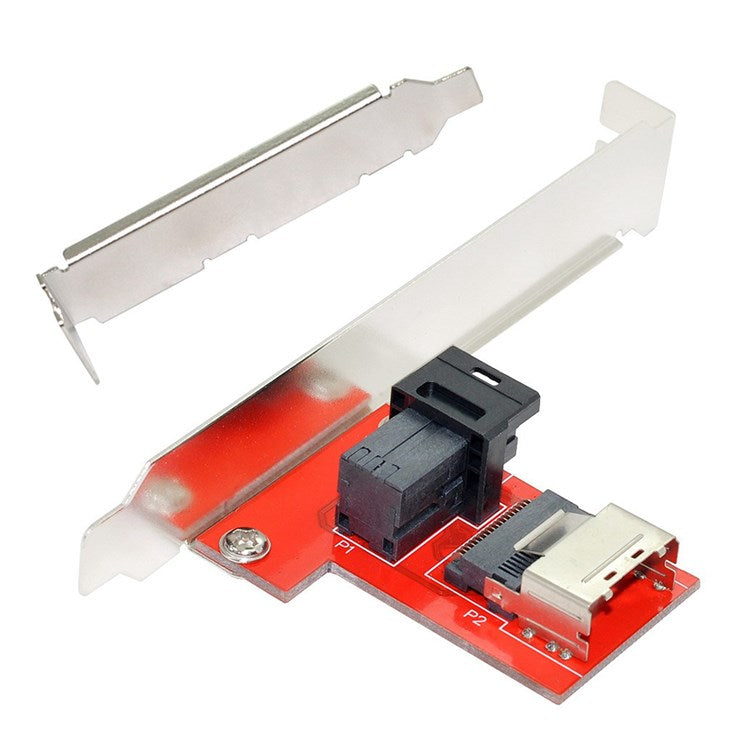 SF-040 PCI-Express 4.0 Mini SAS SFF-8087 to SAS HD SFF-8643 PCBA Female Adapter with Bracket